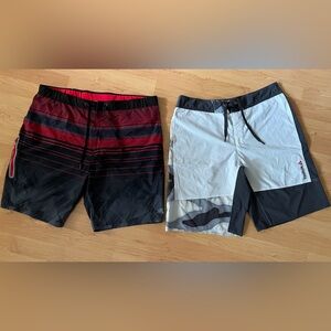 ZeroXposur Red and Reebok board/swim shorts